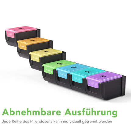 Opret Pill Box 7 Days German - Pill Box Rainbow Pill Box, Pill Box Tablet Organizer Weekly Box Medicine Box