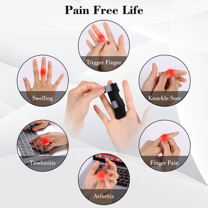 ACWOO Finger Splint, 2 Pack Finger Straightener Finger Splint Stabilizer, Soft Comfortable Finger Support, Finger Brace for Broken Sprained Arthritis or Tendonitis (Black)