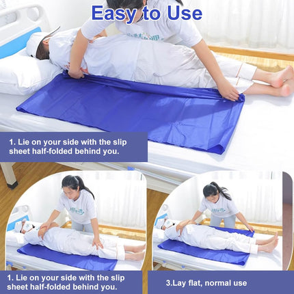 Sliding sheet for bed transfer, 75x95cm patient transfer board, sliding sheet for bedridden patients, transfer board patient lift, reusable sliding sheet for bariatric transfer, transfer for the elderly