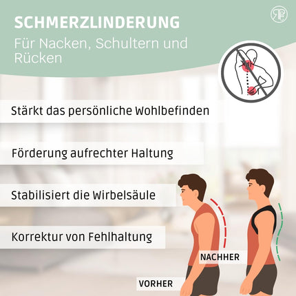 REPCO Back Straightener - High-quality adjustable posture corrector - Back support for an upright posture - Universal size (M - L) - Comfortable to wear - High-quality material