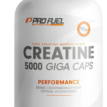 Creatine 5000 Giga Capsules - 5000 mg creatine per day - high-dose creatine capsules with 1137 mg creatine monohydrate per capsule - creatine monohydrate capsules without additives, laboratory-tested &amp; 100% vegan - 300 capsules