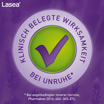 Lasea® helps you naturally unwind, calms you down, and improves your sleep. Herbal medicine with special lavender oil | 14 capsules