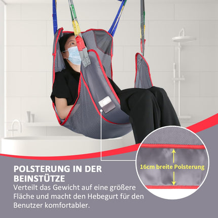EZ Assistive Universal Full Body Patient Lift Sling, Lift Medical Sling for Bed Positioning and Bathing Assist Aids, Transfer Sling for Elderly, Bariatric, Disabled, Bedridden, (Large)