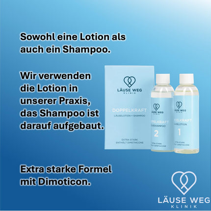 Double Power - Premium Lice Lotion and Lice Shampoo - 200ml - from the clinic