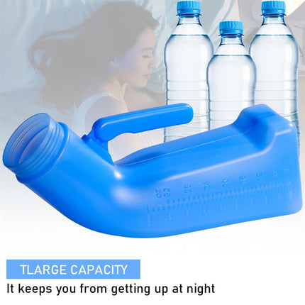 Urinal Bottle Portable Urinal Toilet Male Plastic Pee Bottle 1L Urinal Bottles with Screw Cap Wee Potty for Travel Tent Camping Emergency