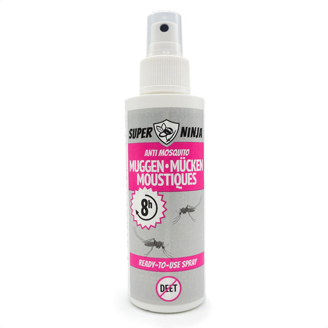 Super Ninja Mosquito Spray &amp; Tick Repellent DEET-Free 100 ml - Effective Insect Repellent, Safe for Children 1 Year and Over - Protection against Mosquitoes &amp; Ticks, Mosquito Repellent Pump Spray