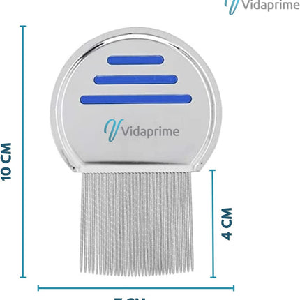 Vidaprime LIENDRERA piojos y liendres - Liendrera Profesional - Peine Piojos y Liendres - Eliminar Tratamiento piojos y liendres - Liendrera Púas Acanaladas - LENDRERA ANTIPIOJOS Y LIENDRES