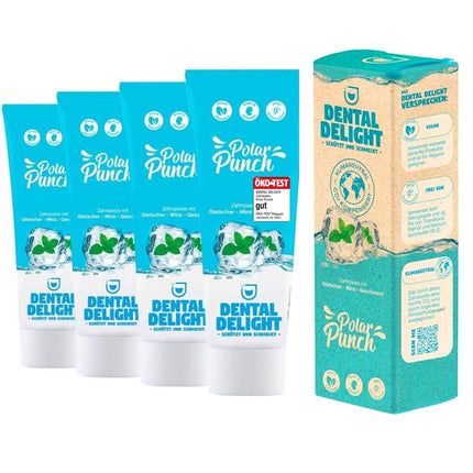 DENTAL DELIGHT Polar Punch Toothpaste (TEST WINNER), Vegan Flavored Toothpaste, Toothpaste (Mint, 4-pack)