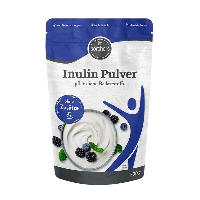 BORCHERS Inulin Powder 500g, plant-based fiber, easily soluble, naturally vegan, no additives, digestion