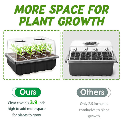 Afenau 10-piece indoor greenhouse cultivation box, 120-hole mini greenhouse cultivation set, cultivation greenhouse with 20 plant labels and 2 gardening tools, small greenhouse for growing seedlings