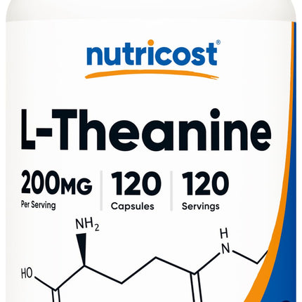 Nutricost L-Theanine 200mg, 120 Capsules, Double Strength - Non-GMO, Gluten-Free