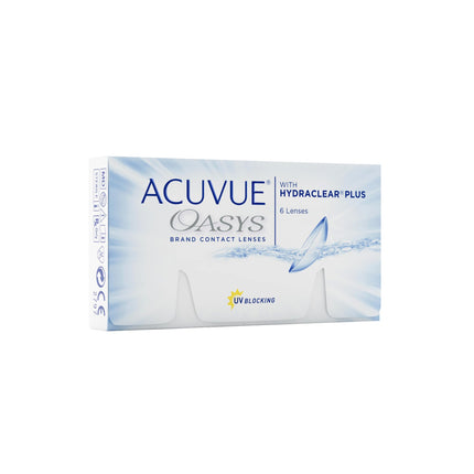 ACUVUE OASYS 2-week contact lenses for day and night with -3 dpt and BC 8.4 – UV protection, dryness protection &amp; extremely comfortable wearing – 6 lenses