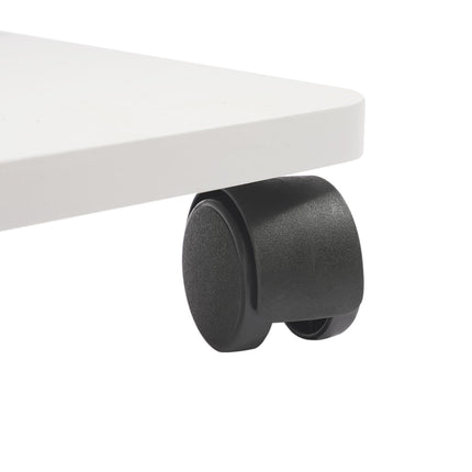 Sindipanda Side Table with Wheels - 40cm - Mobile Side Table 360° Rotating Top Bedroom Side Table for Beds and Sofa, Double-Tier Storage, 40-80cm Height Adjustable