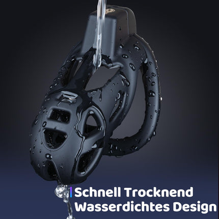 Yivans Resin Chastity Cage Sex Toy Men Chastity Belt Cock Cage with 5 Penis Rings, SM Fetish Extreme Penis Bondage Hollow Design Breathable Penis Cage