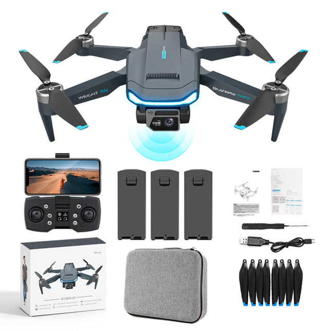 Gleto GPS Drone with 4K Dual Camera for Adults, Professional Drones with Brushless Motor, 60 Minutes Long Flight Time, Automatic Return Home, Follow Me, RC Quadcopter for Beginners