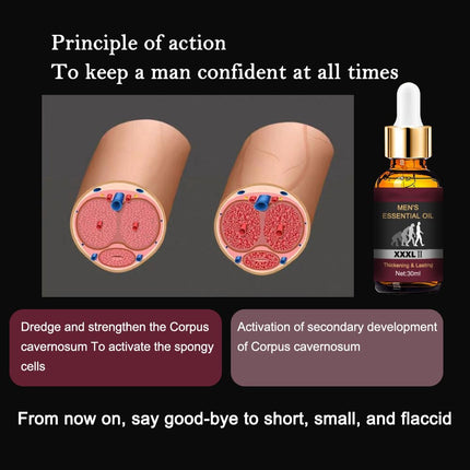 Penis Enlargement Oil, 30 ml XXXL essential oil for men, penis thickening growth increase big cock enlargement for men, men improved erection delay ejaculation (5PC)