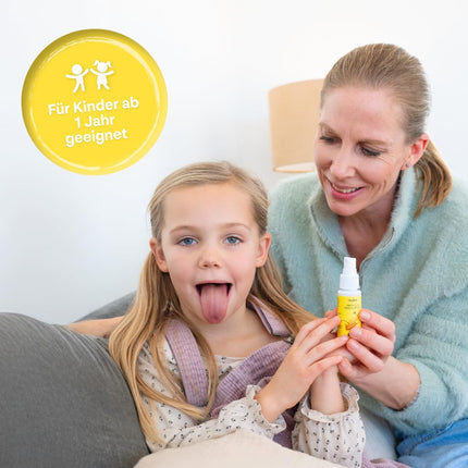 heybee® Propolis Immune Spray with Vitamin D, 30 ml - the mouth spray for children and adults, soothing for the throat and pharynx + strengthens the immune system, ingredients from sustainable beekeeping