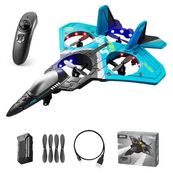 Bagima Remote Control Foam Airplane, RC Airplanes, Helicopter, Quadcopter for Adults and Kids, Drone, Gravity Sensing, Stunt Roll, Cool Light, Battery, (189)