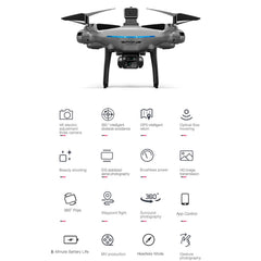 Drone with 4K Camera, 50x Zoom, 4K HD WiFi Live Video, RC Quadcopter, 4-Way Obstacle Avoidance, 360-Degree Turns, Intelligent Hover, for Boys and Girls