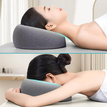 ADDLIVE Massage Face Cradle Pillow, U-shaped Massage Face Pillow, Massage Pillow with Head Hole, Memory Foam Massage Face Cradle Pillow, Massage Accessory for Spa Salon Massage Bed (Gray)