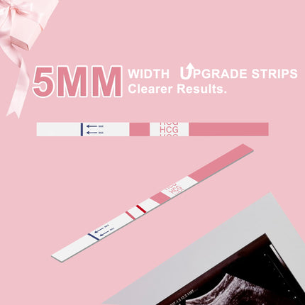 Pregnancy test strips, hCG pregnancy test for home use for early detection, over 99% accurate, 20 pieces individually wrapped with urine cups, pregnancy tests 5mm wide, 10mIU/mL