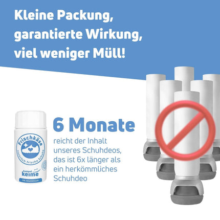 Cream cheese for cheesy feet!? - Comparison winner revolutionizes shoe hygiene - No more antibacterial shoe deodorant spray - Now 6 months of protection against foot odor