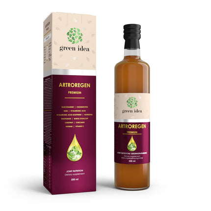 Green idea - Artroregen - Glucosamine-Chondroitin-MSM - Intensive Joint Complex - 100% Natural Syrup - Joint Nutrition - Cartilage Protector with Hylauron, MSM - Sports Nutrition - 500 ml