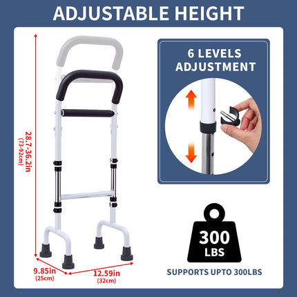 Standing aid for seniors - Walking aid for seniors, upgraded handle, 6-level height adjustable, robust construction with anti-slip feet, ideal for more safety and comfort when standing up