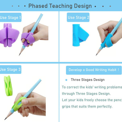 UWinsic 8x writing aid for children's pens - learning to write aid grip learning to write pen pencil grips children's pen holder pencil holder posture left-handed - right
