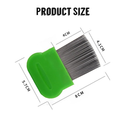 4 pieces metal lice comb, flea combs, stainless steel extra fine lice comb goldgeist, for removing lice and dandruff for all hair types, lice treatment gentle for babies, children, adults and pets