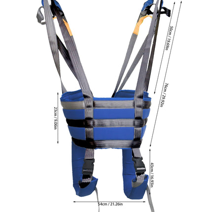 Patient Walking Standing Slings, Safety Working Capacity Comfortable Use Patient Lift Sling Adjustable Waist Area Soft Polyester Nylon for Home Use