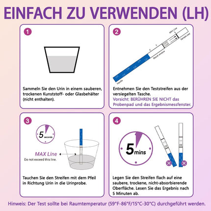 40 ovulation test strips &amp; 10 pregnancy test strips - Precise detection of ovulation and early pregnancy diagnosis