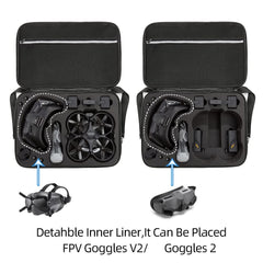 Portable Carrying Case for DJI Avata Goggles2 FPV2 Drone, Storage Bag for Avata Drone with Shoulder Strap, Black