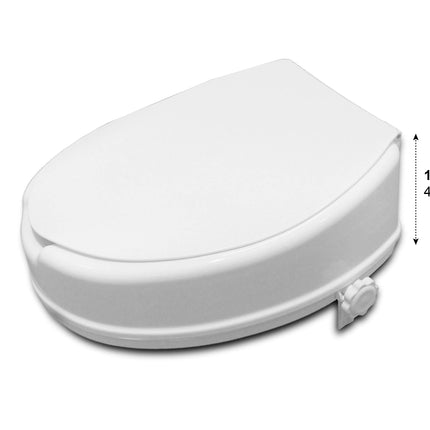 PEPE Mobility - Raised Toilet Seat with Lid 10cm, White