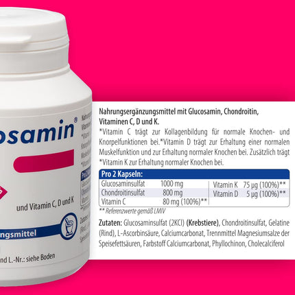 Arthrosamin Joint Capsules - High-dose with glucosamine + chondroitin for supple joints - The original from the pharmacy, 90 capsules