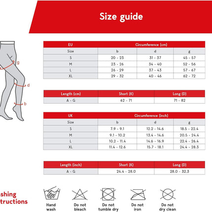Lauma Medical, 23-32 mmHg Class 2 Compression Tights with Closed Toe, Varicose Veins, Frequent Leg Swelling, Calf and Foot Pain (Short, S-Size, Black)