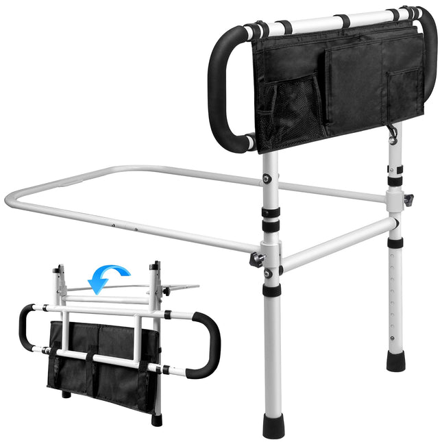 FinityPro Bed Riser for Seniors, Adjustable &amp; Extendable Bed Riser for Seniors, Foldable Bed Rail with Large Storage Bag for Elderly, 450lbs Capacity, Bed Rail for Adults