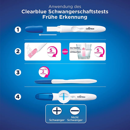 Clearblue Pregnancy Test Early Detection, Early Test, Pregnancy Test, 2x Early Pregnancy Test/Early Pregnancy Test, over 99% reliable, Determine Pregnancy, 25 mIU/ml