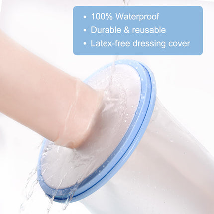 Apasiri plaster shower protector leg adult, plaster protector lower leg waterproof for plaster casts, bandages, leg protection showers keep your leg dry