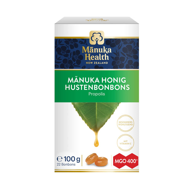 Manuka Health - Lozenges with Propolis and Manuka Honey MGO 400+ (100 g) - 100% pure from New Zealand with certified methylglyoxal content