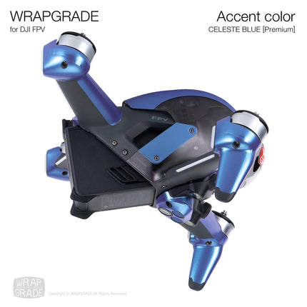 WRAPGRADE Skin Compatible with DJI FPV | Accent Color (Celeste Blue)