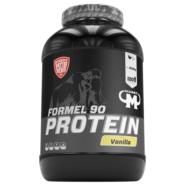 Mammut Nutrition Formula 90 Protein Powder Vanilla – 3kg – 4-component whey protein powder with soy protein isolate, milk protein, egg protein &amp; vitamin B6 – 77% protein