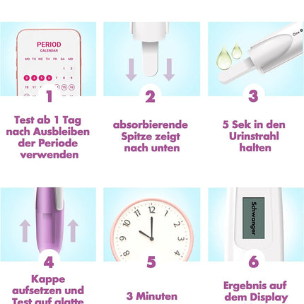 2 One+Step Pregnancy Tests Early Digital I Pregnancy Test I 1x Early Pregnancy Test I Early Pregnancy Test with Pregnant or Not Pregnant Indicator I 25 mIU/ml