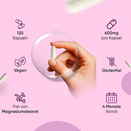 Hyaluronic Acid Capsules - 600mg per Capsule - 120 Vegan Hyaluronic Capsules - 4 Month Supply - Molecule Size (500-700 KDA) - Hyaluronic Acid - Serum Alternative - WeightWorld
