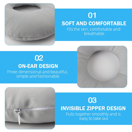 KUWUNG Piercing Pillow with Hole, For Ear Against Earache, Donut Pillow, Ear Pillow, Sleeping Ring for Side Sleepers for Pain Relief, Pillow, Ear Pillow, Piercing Pillow Ear
