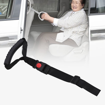 Car towing strap, multifunctional, robust, reinforced car grab handle