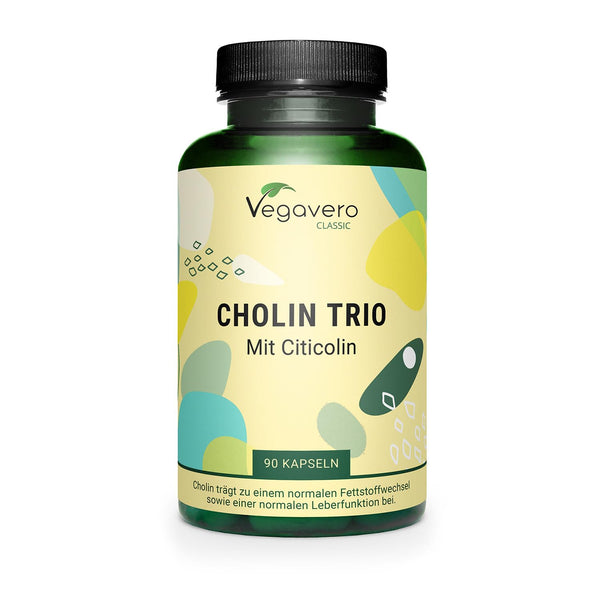 Choline Capsules | Unique: 3 Forms | Bitartrate, Citicoline &amp; Phosphatidylcholine | Liver - Lipid Metabolism* | Laboratory Tested | No Additives | From Vegavero®