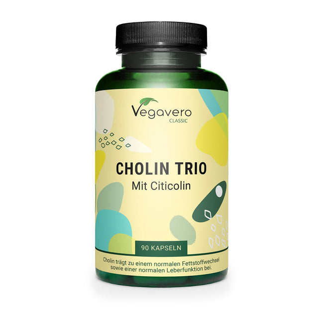 Choline Capsules | Unique: 3 Forms | Bitartrate, Citicoline &amp; Phosphatidylcholine | Liver - Lipid Metabolism* | Laboratory Tested | No Additives | From Vegavero®