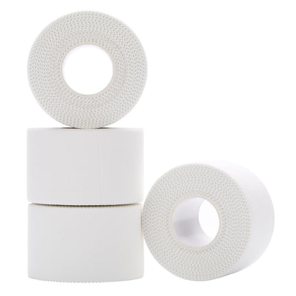4 rolls of sports tape white, 3.8cm x 10m tape sports tape bandage football tape medical tape finger tape tape tape for football volleyball all sports - strong adhesion, tearable &amp; skin-friendly