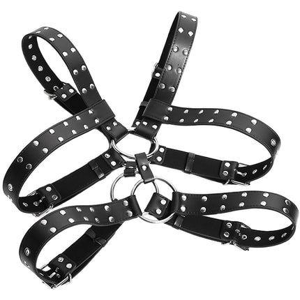BDSMAGE Sexy Underwear for Men, Gay Underwear Men, Festival Rave Outfit Men, Sissy Lingerie Men, Harness Men Leather, Erotic Lingerie, Fetish Harness Men Gay (080)